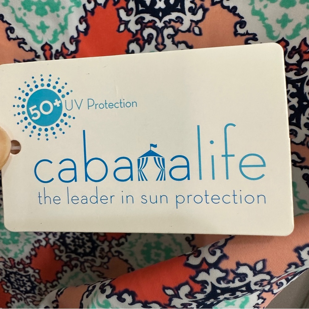 NWT Cabana Life Multicolor Patterned Rashguard - Picture 4 of 5